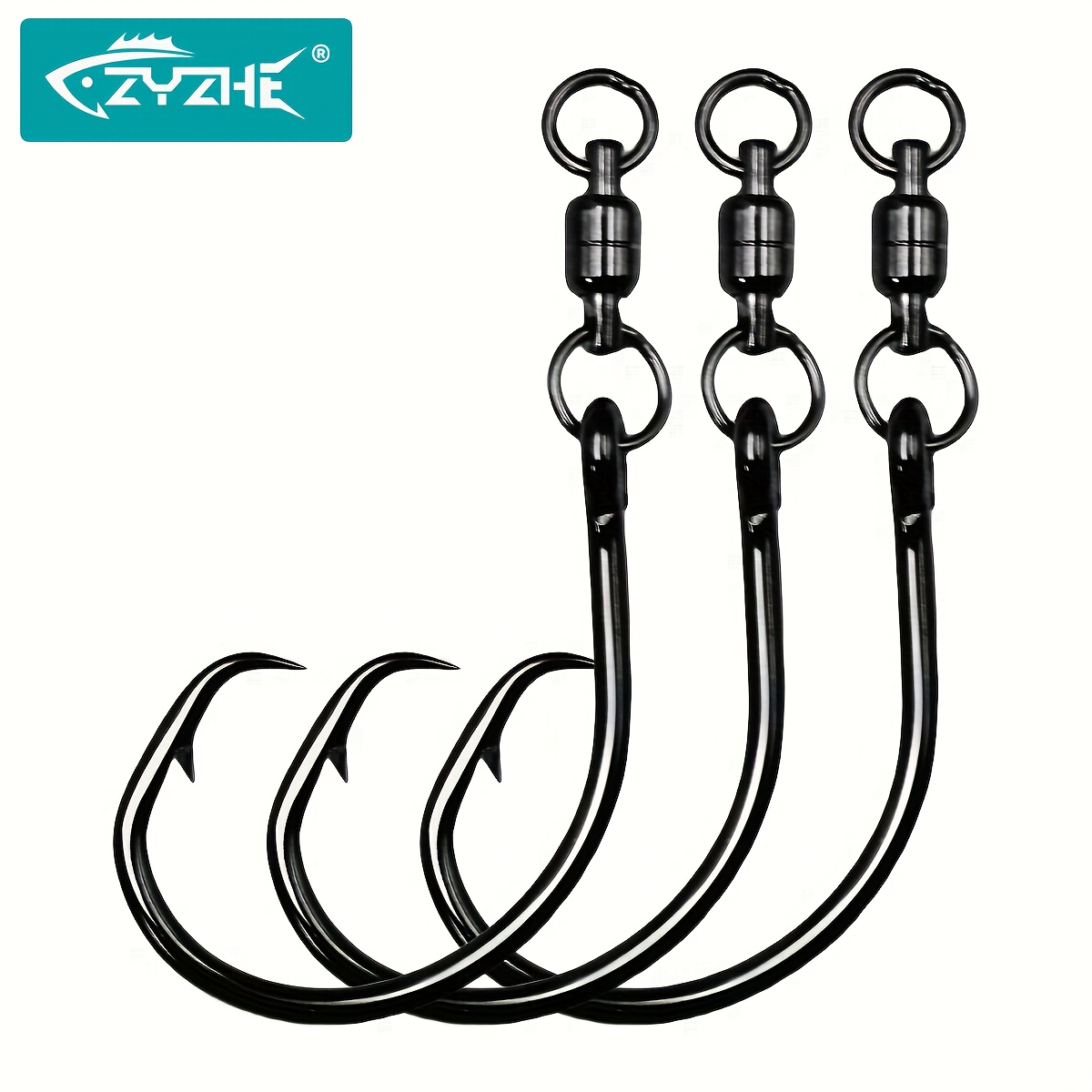 Fishing Hook Circle - ZYZHE 3/6/9개 스위블 링이 있는 원형